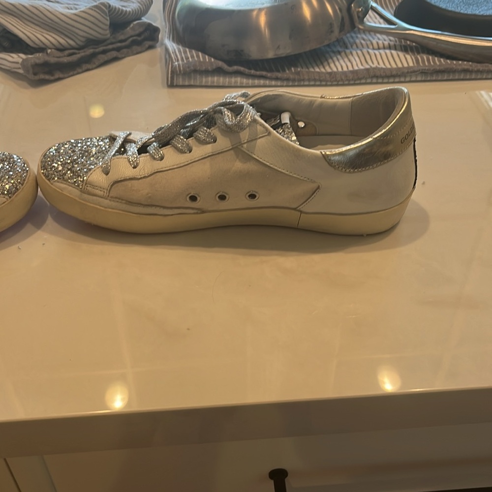 ONE OF A KIND CUSTOM golden goose super star sneakers - Picture 4 of 7